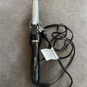 Revlon 1 inch Silver Barrel Curling Iron – Black Handle